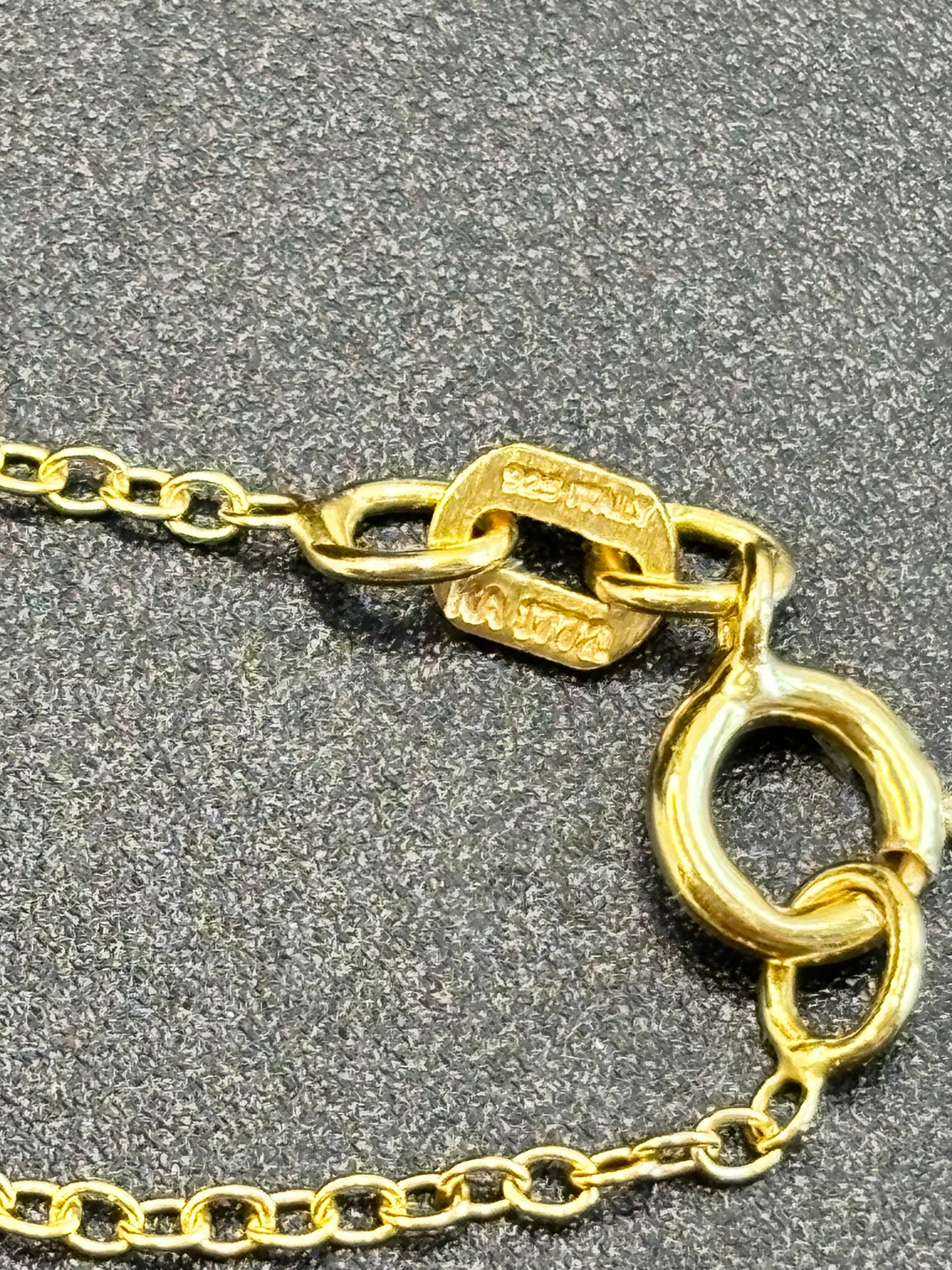 14k gold plating over sterling silver cross with white sapphires