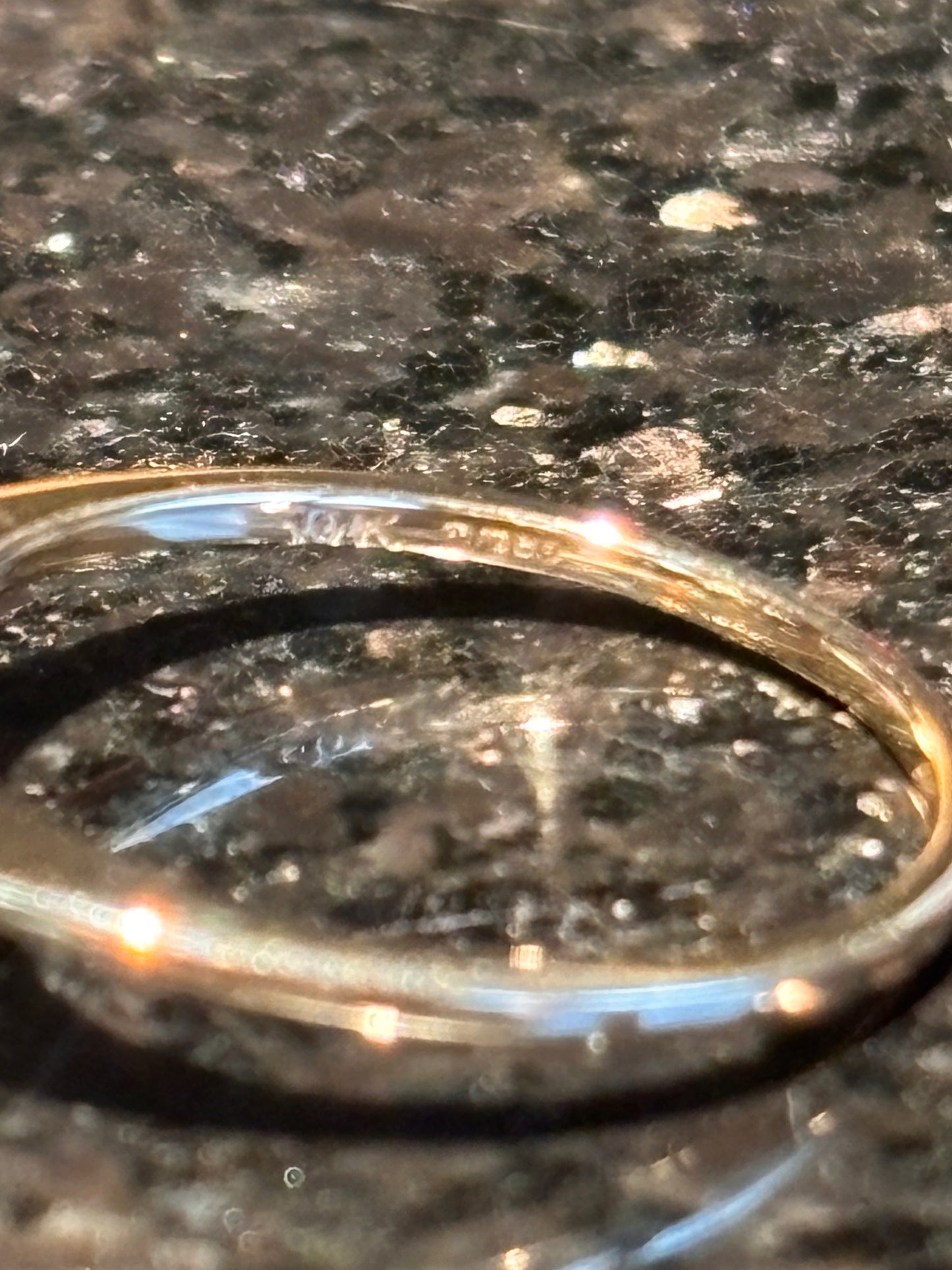 10k yellow gold & 3 carat Moissanite ring, size 7