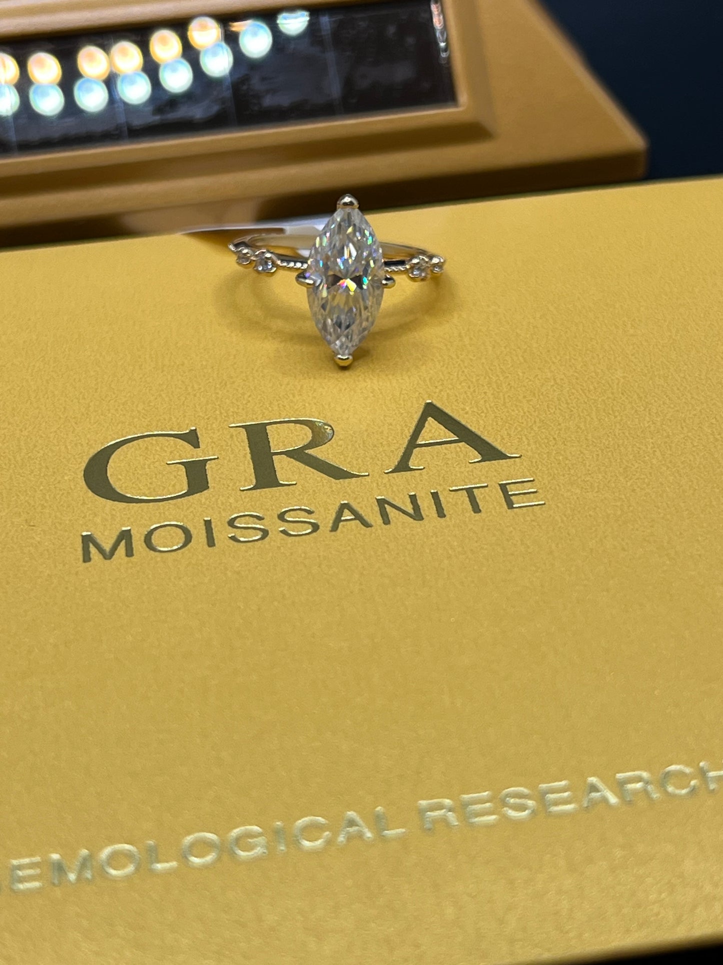 3ct certified moissanite in 14k gold over sterling silver