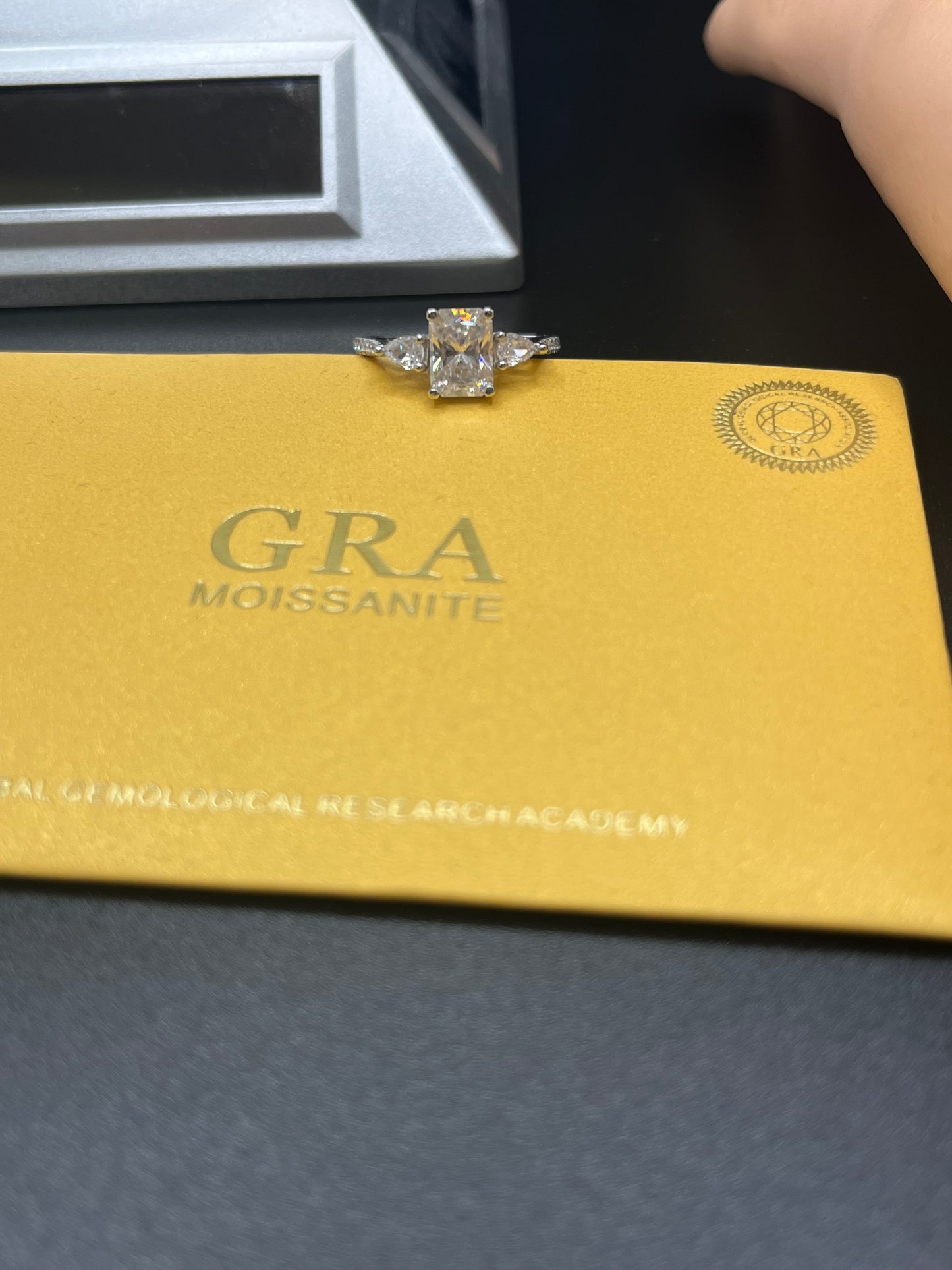 2 carat GRA moissanite set in 925 sterling silver