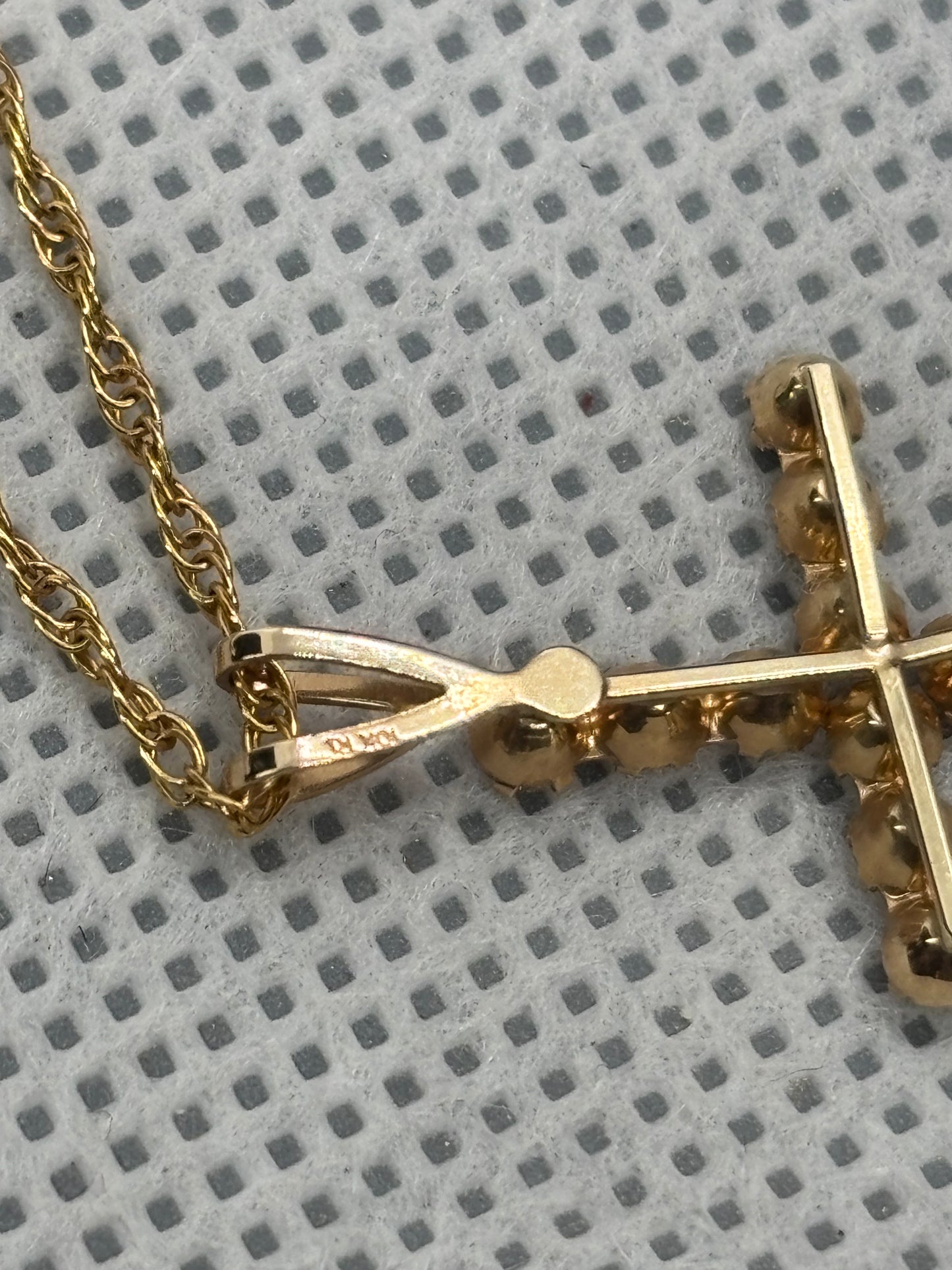 10k gold plated silver cross necklace